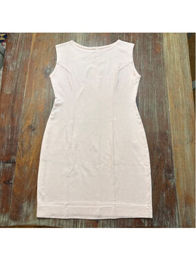 Dosa 100% Cotton Sleeveless Sheath Dress Pink Peach Size 2 (S/M) Made in USA